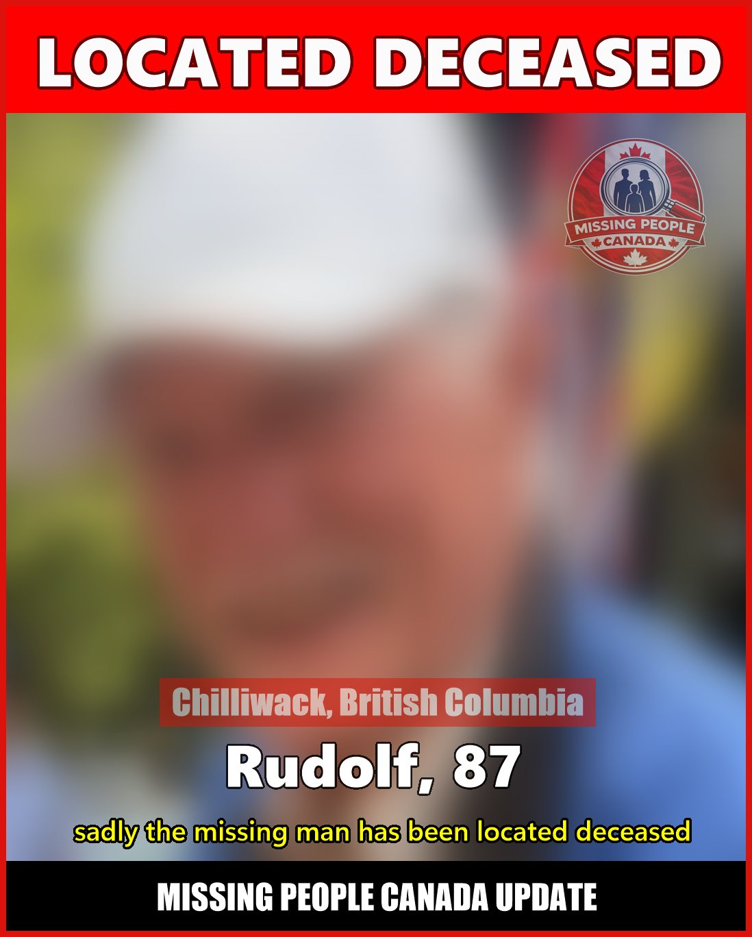MISSING PERSON CANADA RELEASE