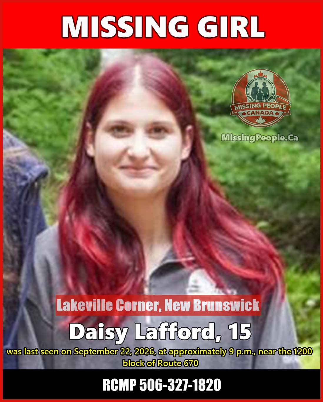 MISSING PERSON CANADA RELEASE
