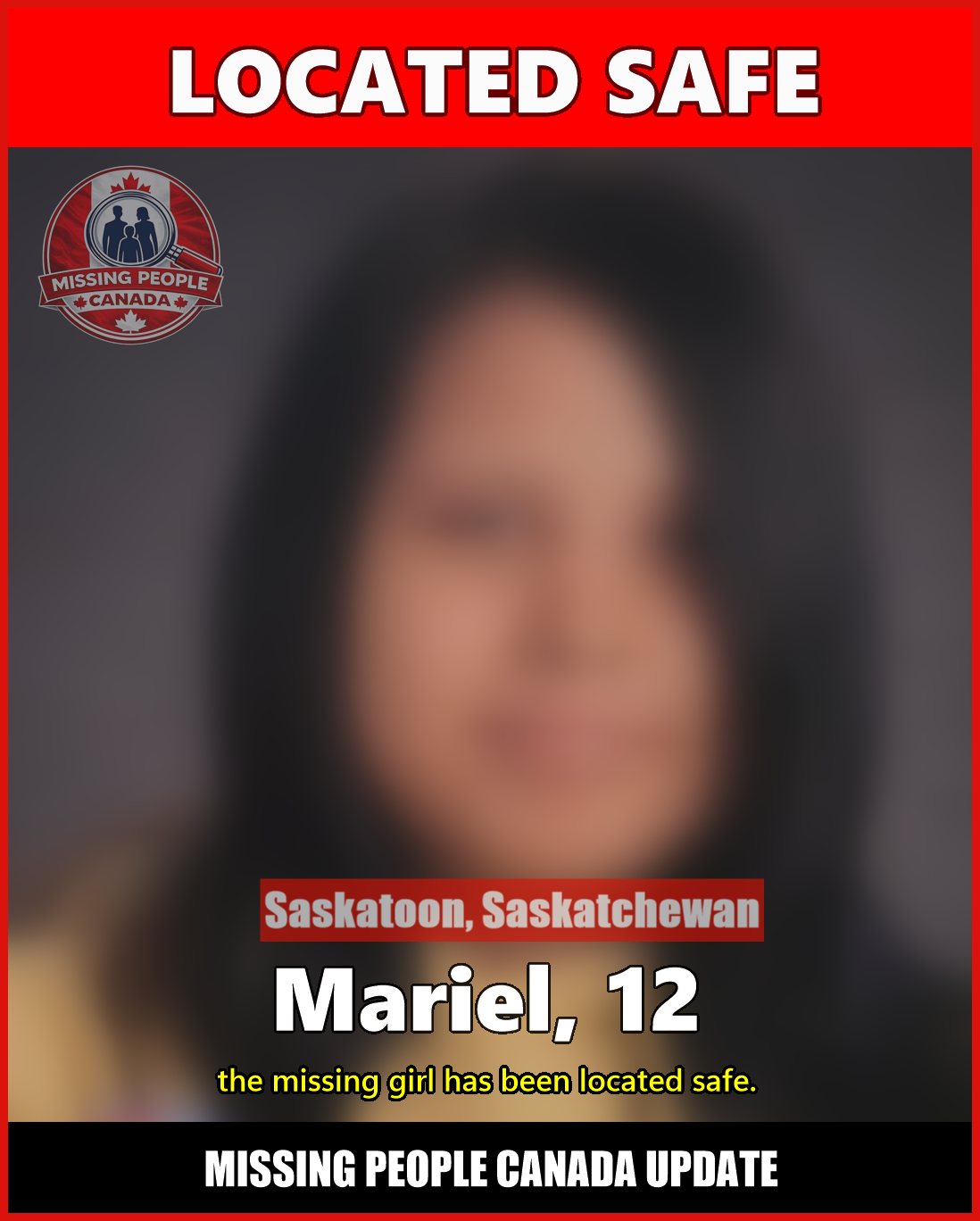 MISSING PERSON CANADA RELEASE