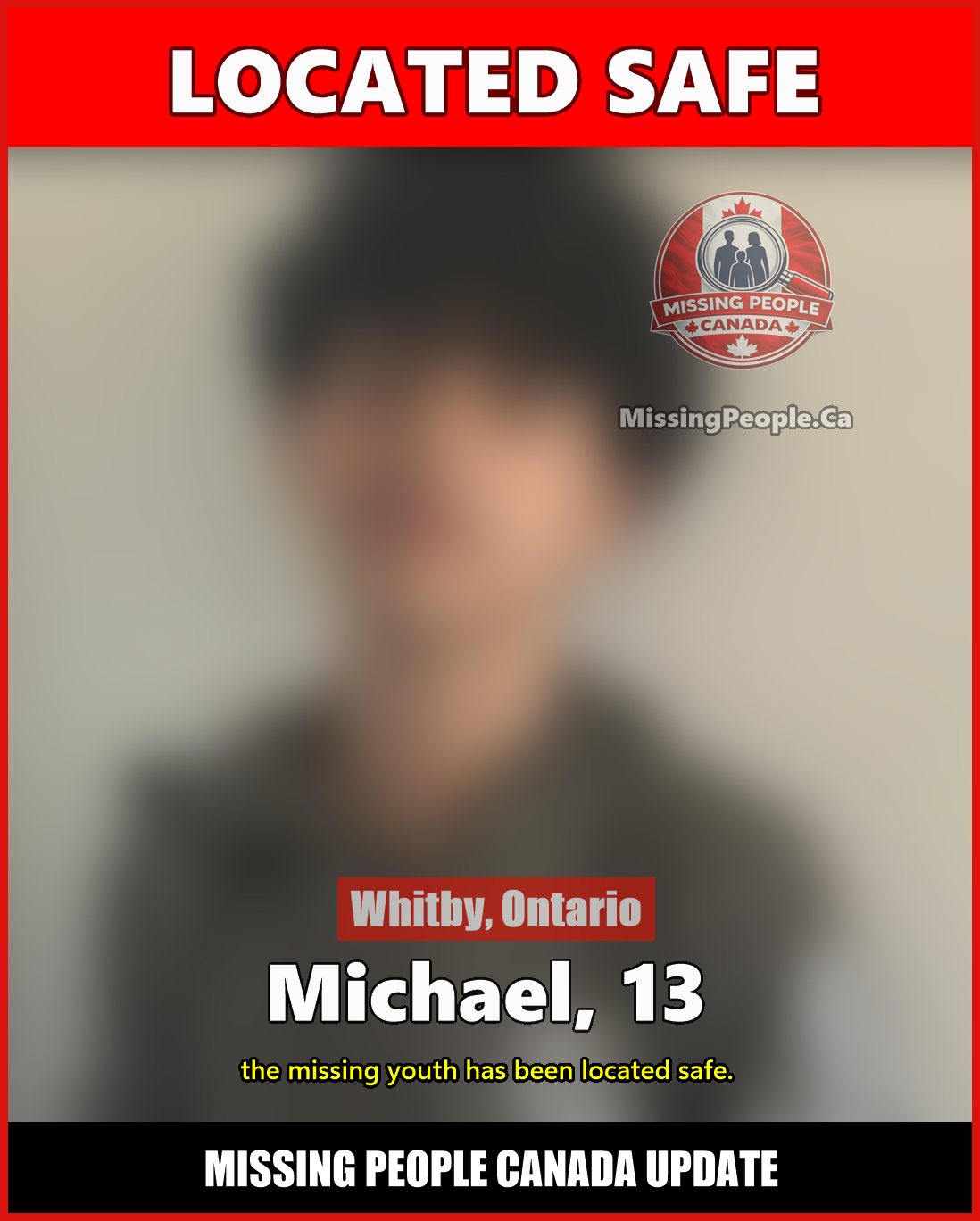 MISSING PERSON CANADA RELEASE