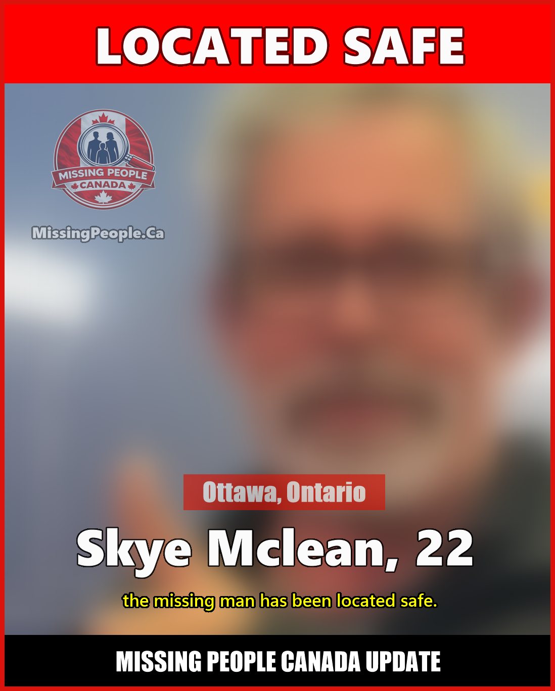 MISSING PERSON CANADA RELEASE