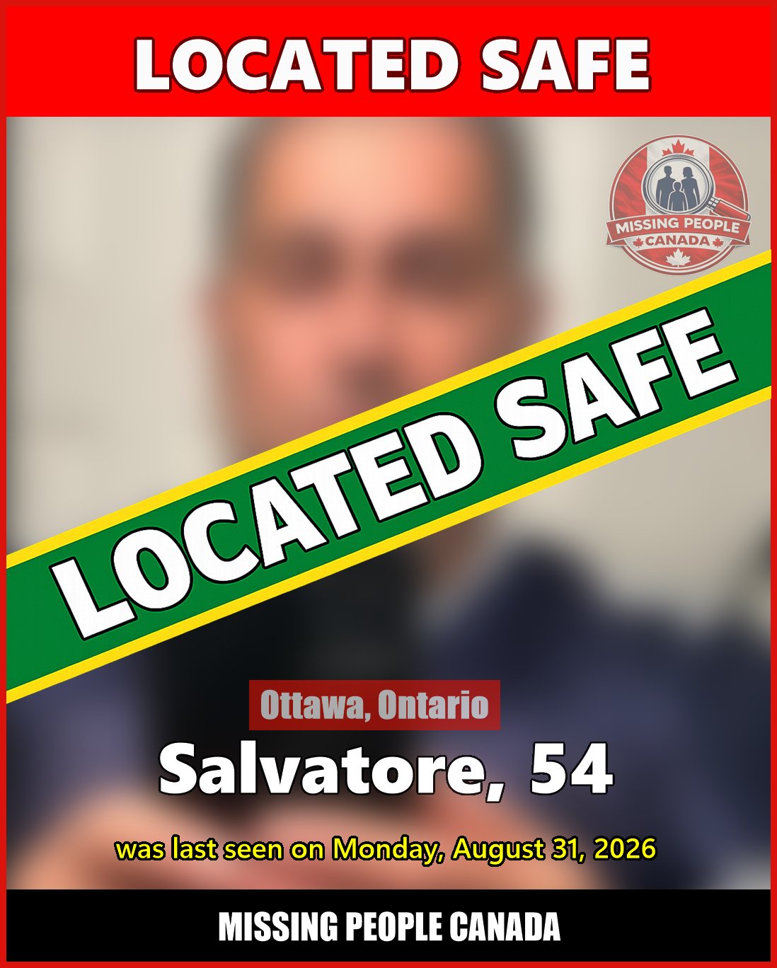 MISSING PERSON CANADA RELEASE