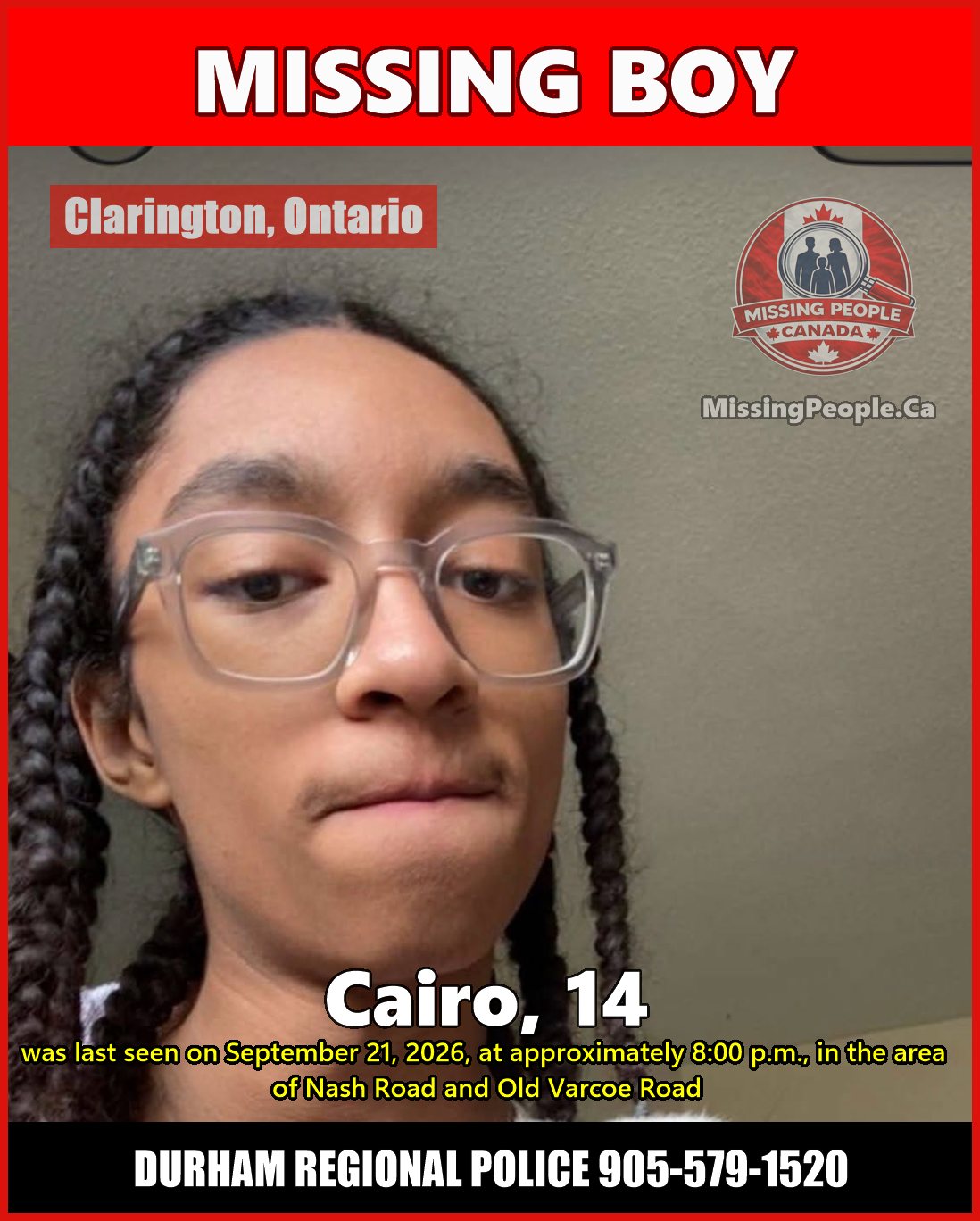 MISSING PERSON CANADA RELEASE