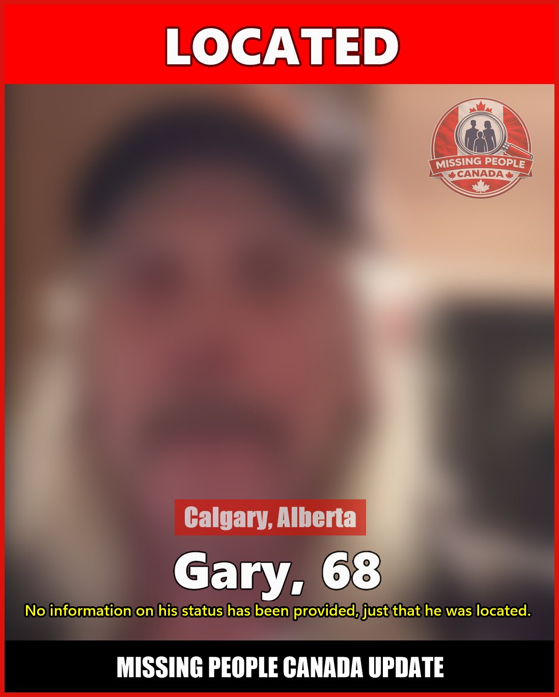 MISSING PERSON CANADA RELEASE