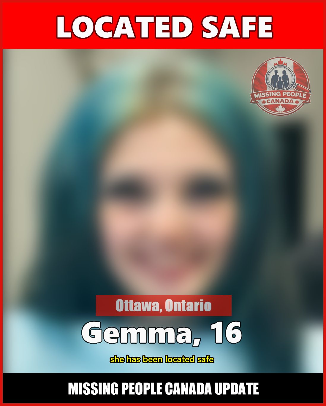 MISSING PERSON CANADA RELEASE
