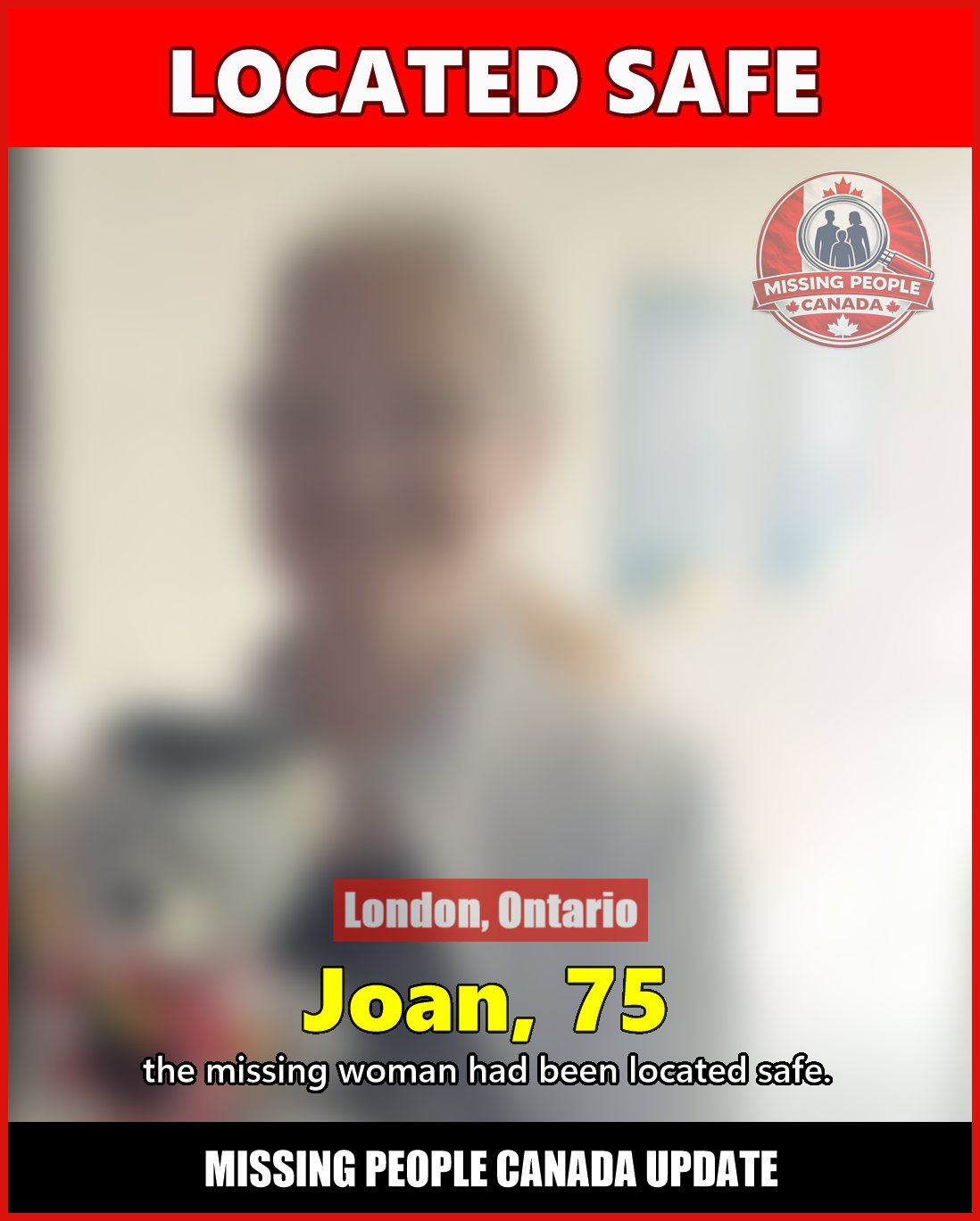 MISSING PERSON CANADA RELEASE