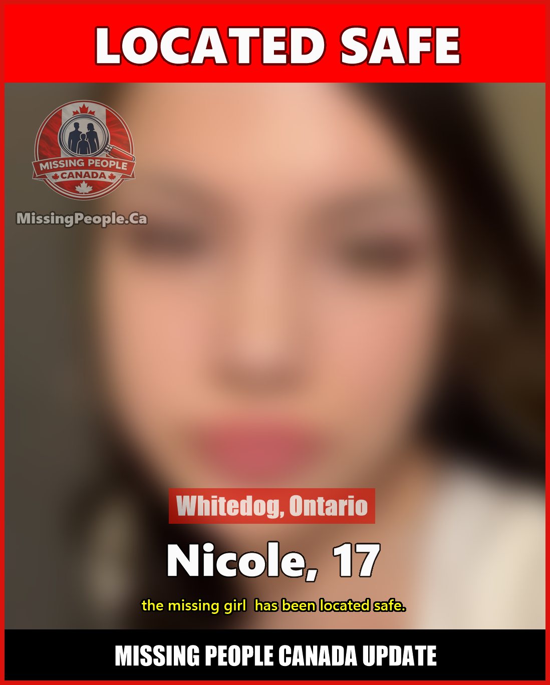 MISSING PERSON CANADA RELEASE