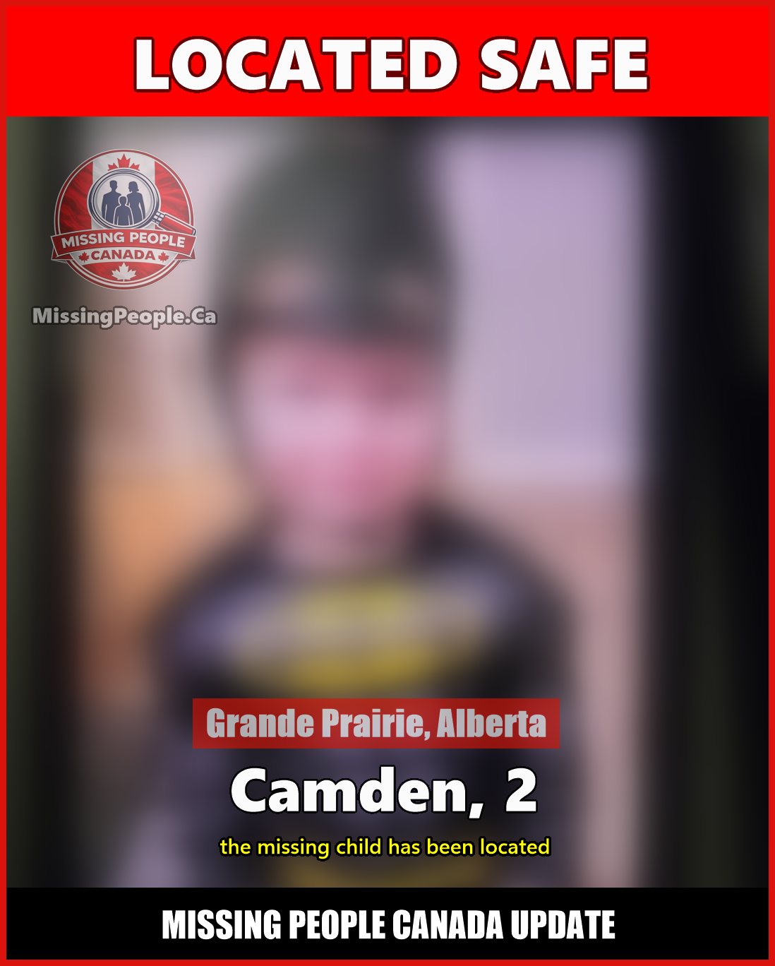 MISSING PERSON CANADA RELEASE