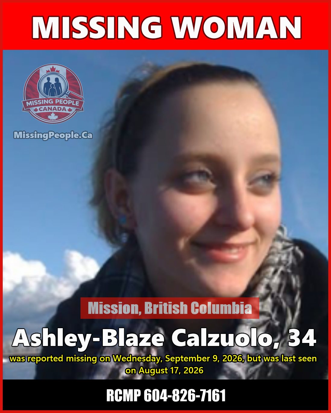 MISSING PERSON CANADA RELEASE