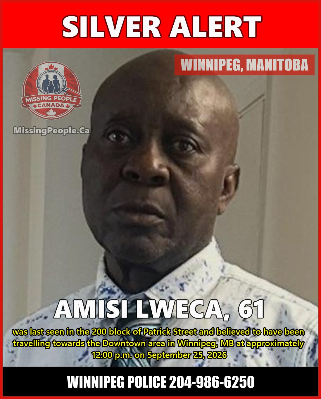 MISSING PERSON CANADA RELEASE