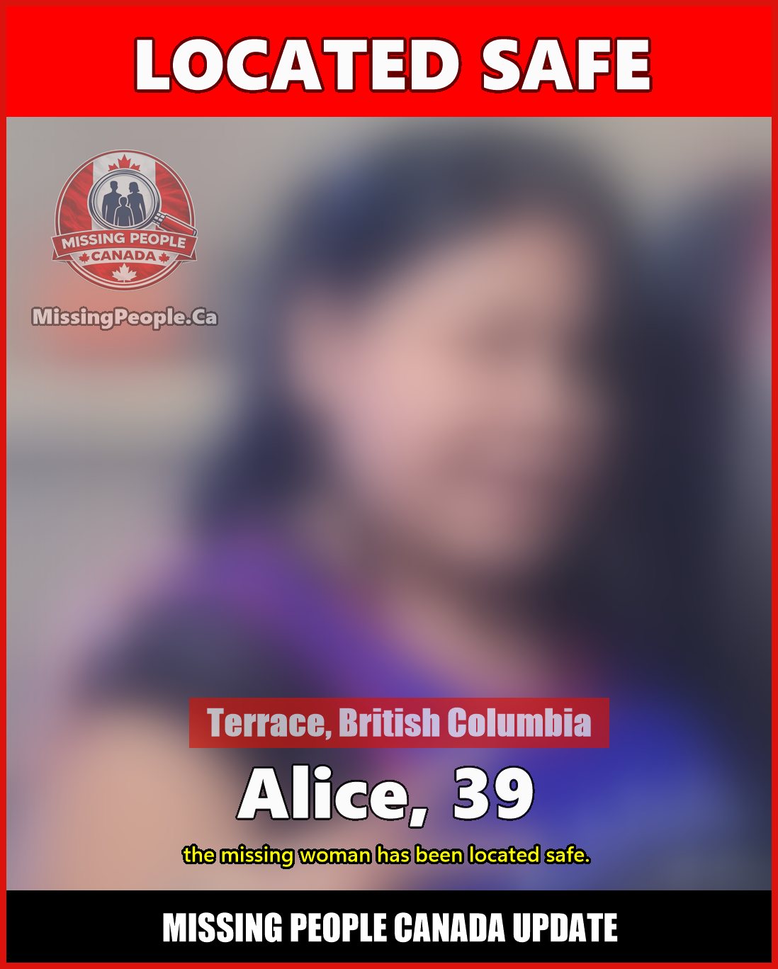 MISSING PERSON CANADA RELEASE