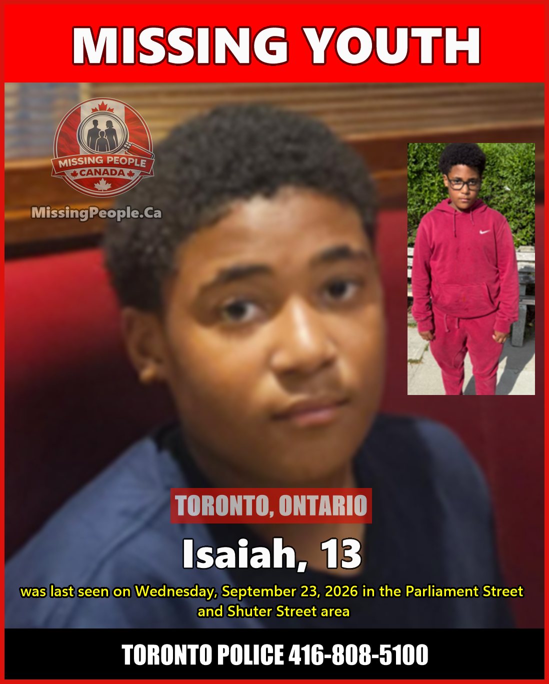 MISSING PERSON CANADA RELEASE