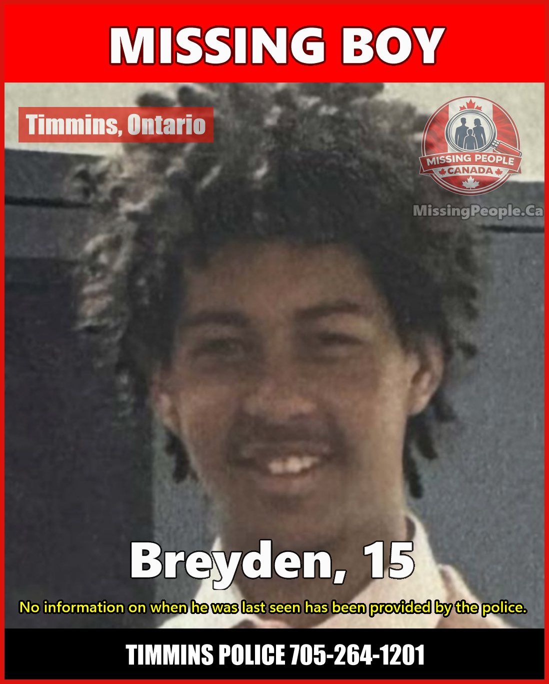 MISSING PERSON CANADA RELEASE