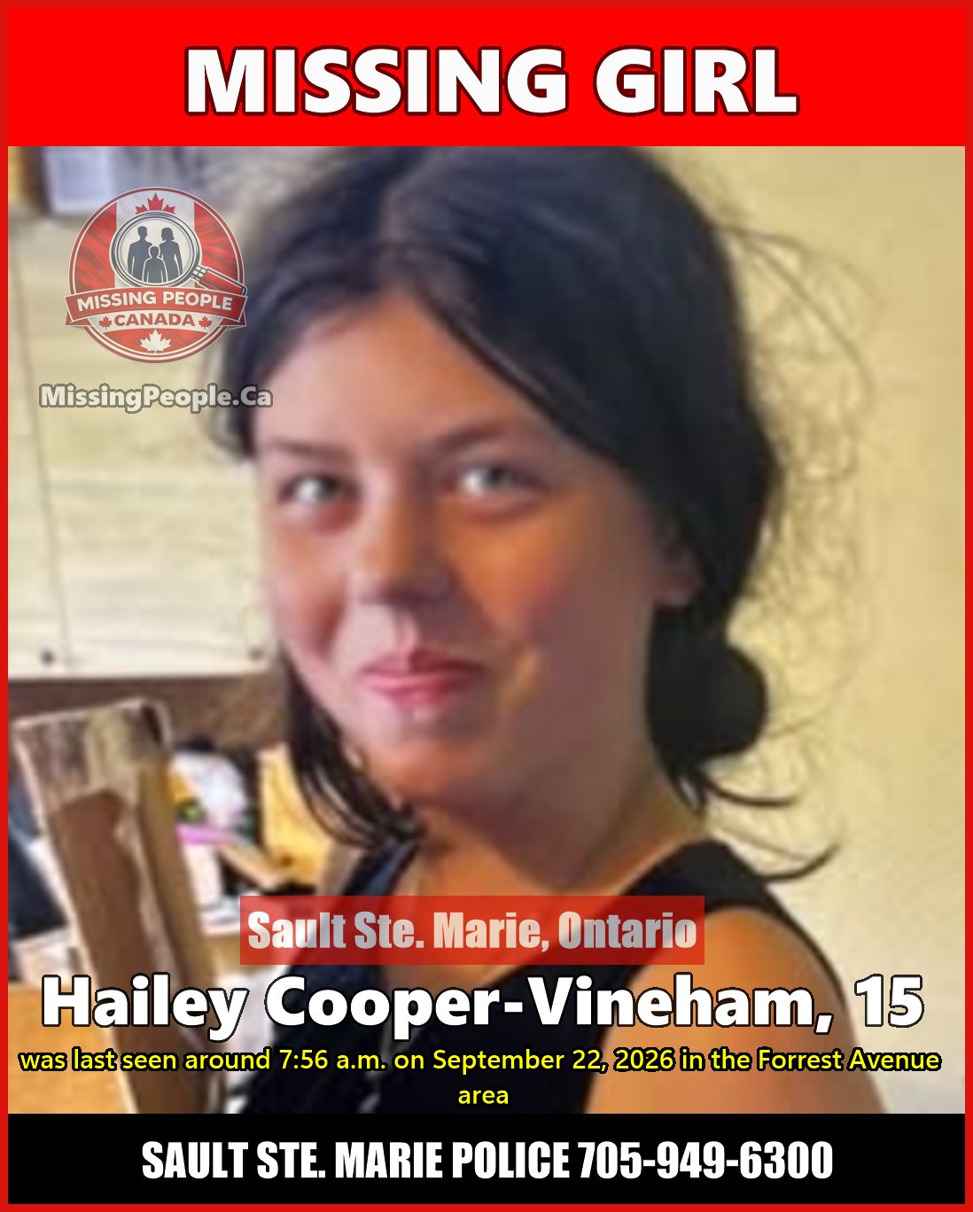 MISSING PERSON CANADA RELEASE