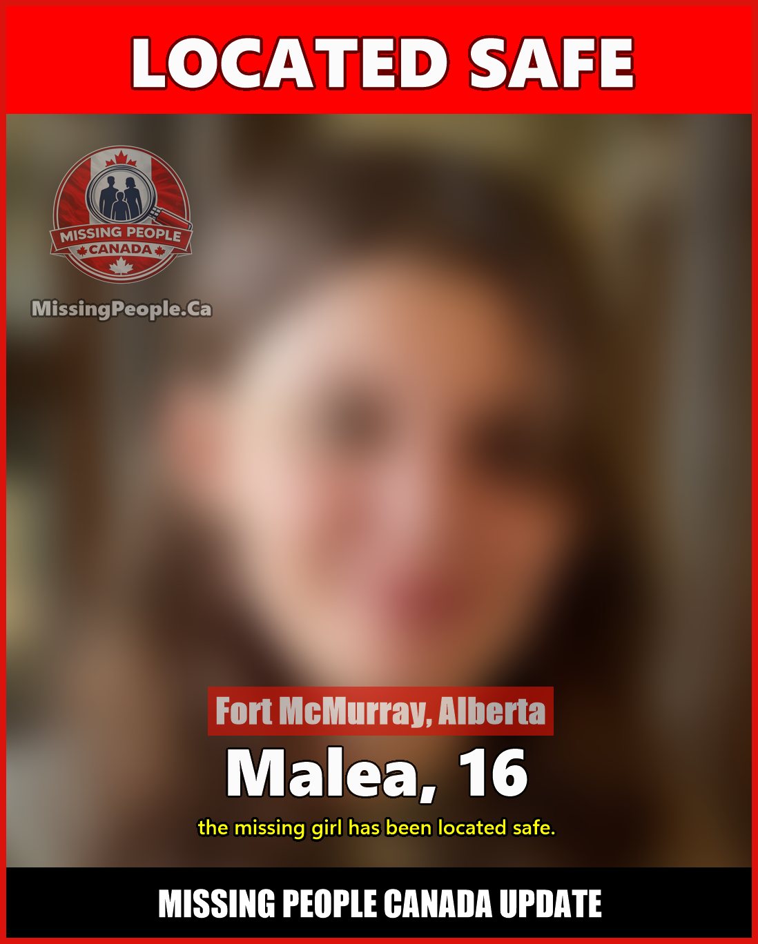 MISSING PERSON CANADA RELEASE
