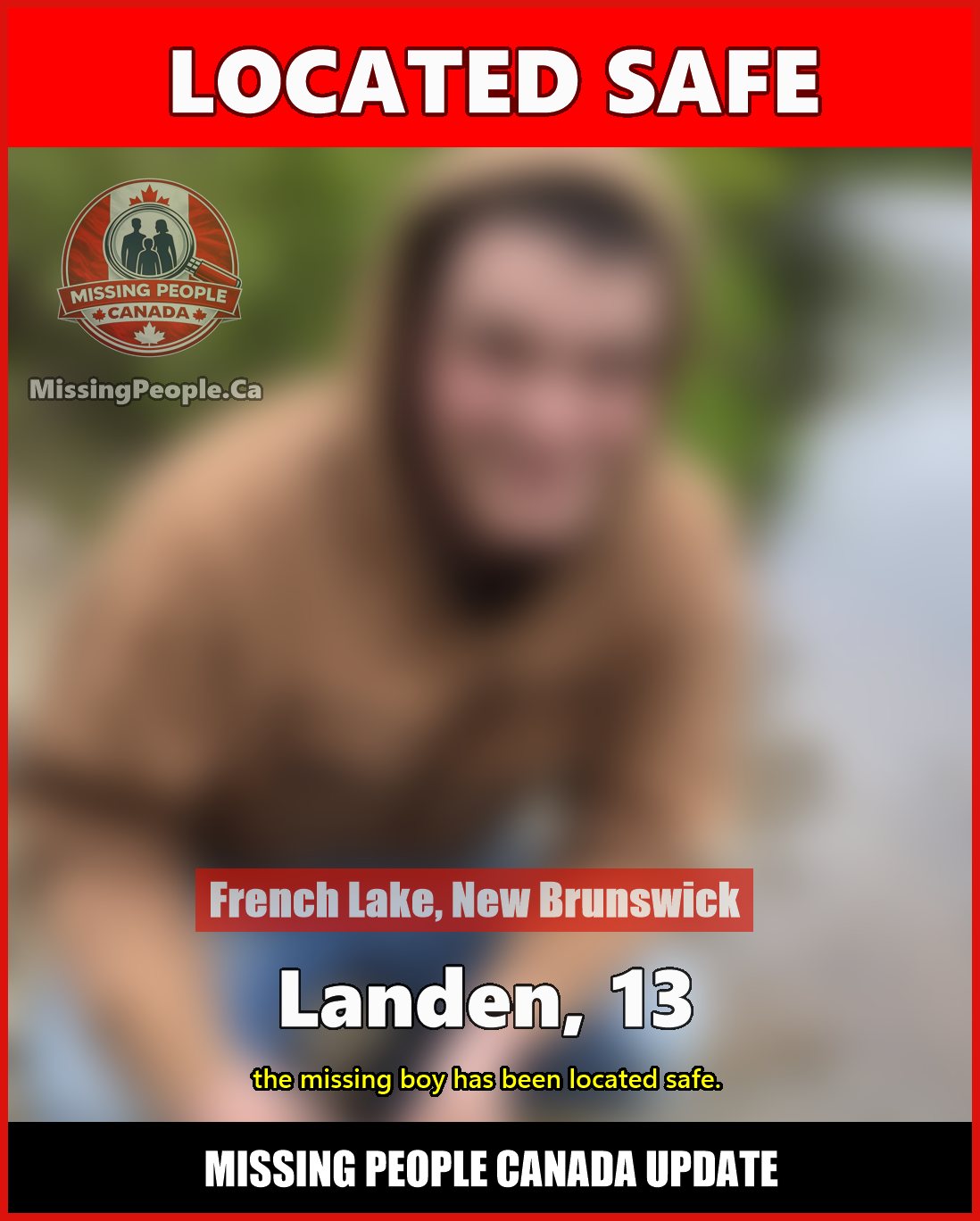 MISSING PERSON CANADA RELEASE