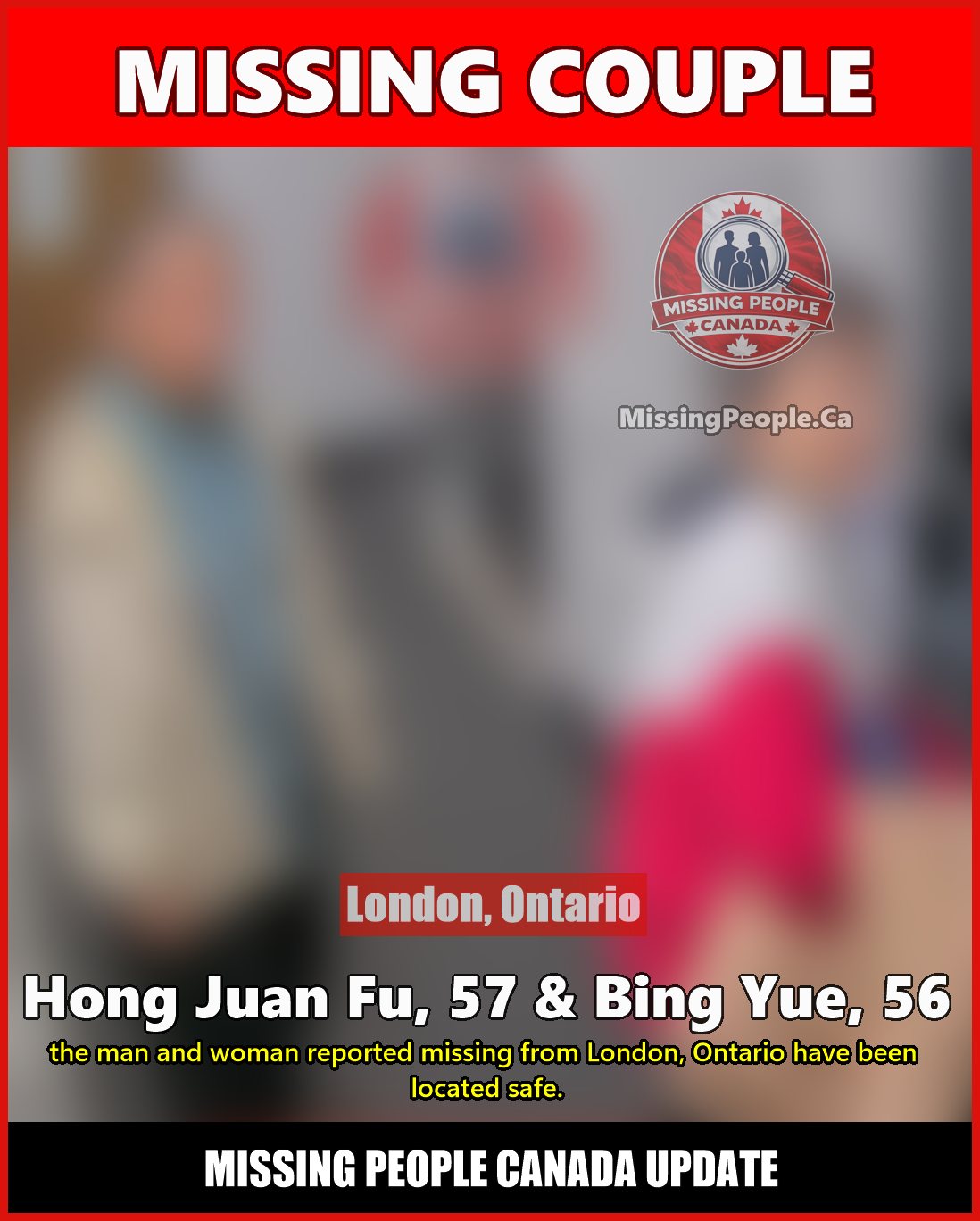 MISSING PERSON CANADA RELEASE