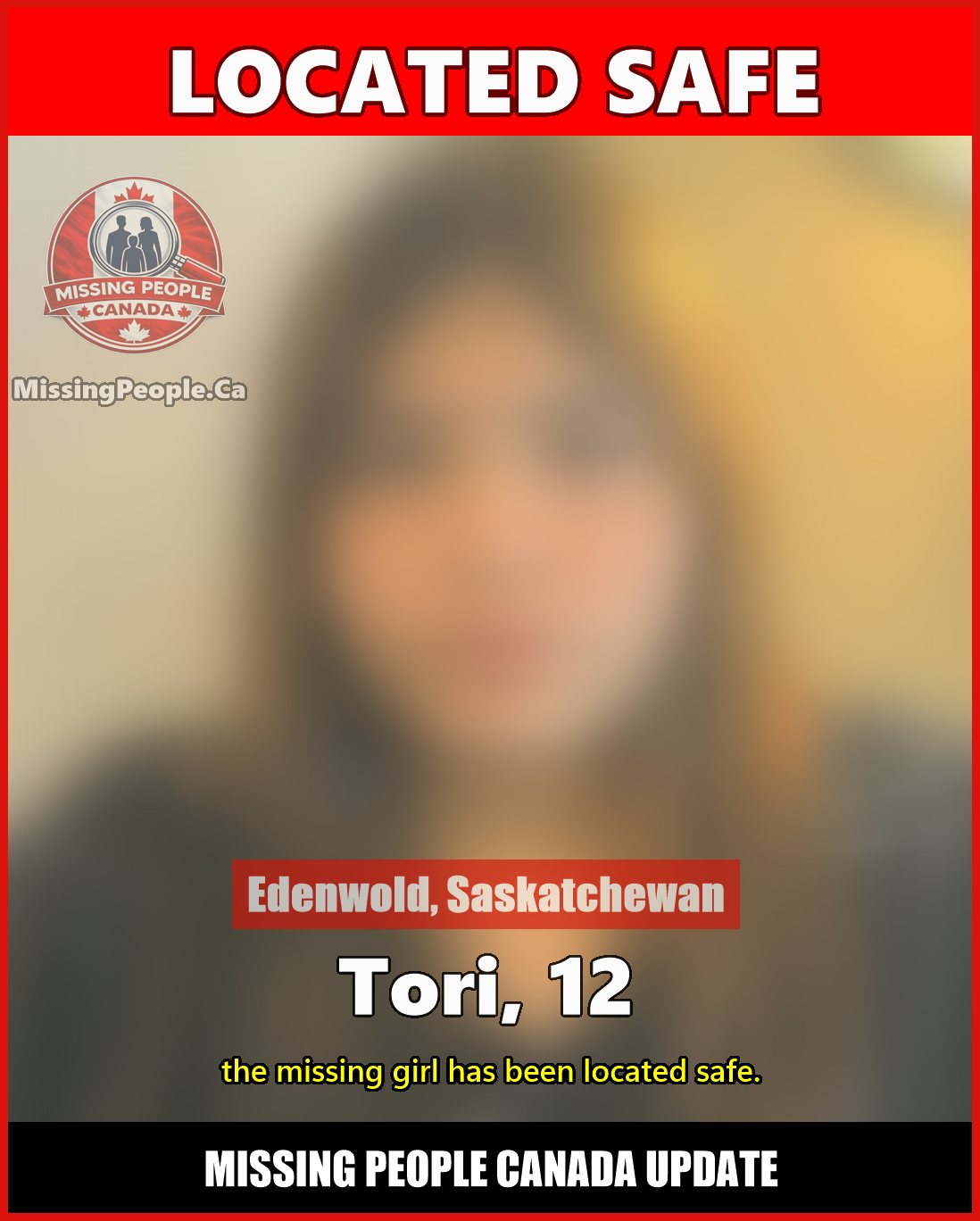 MISSING PERSON CANADA RELEASE
