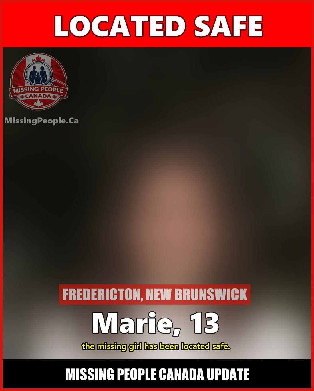 MISSING PERSON CANADA RELEASE