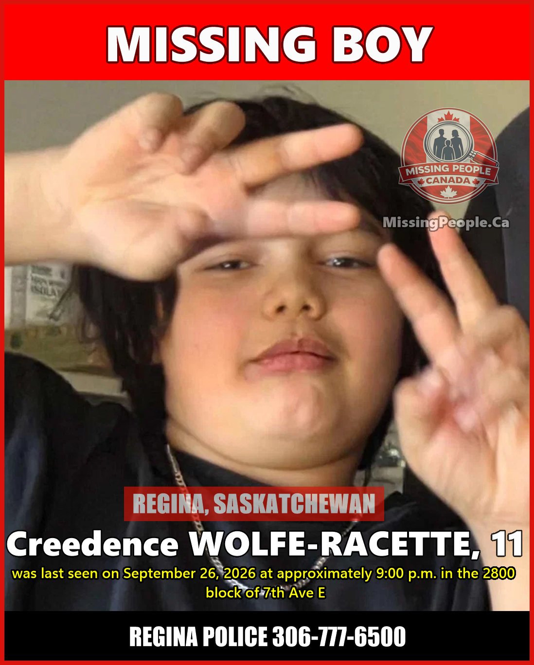 MISSING PERSON CANADA RELEASE