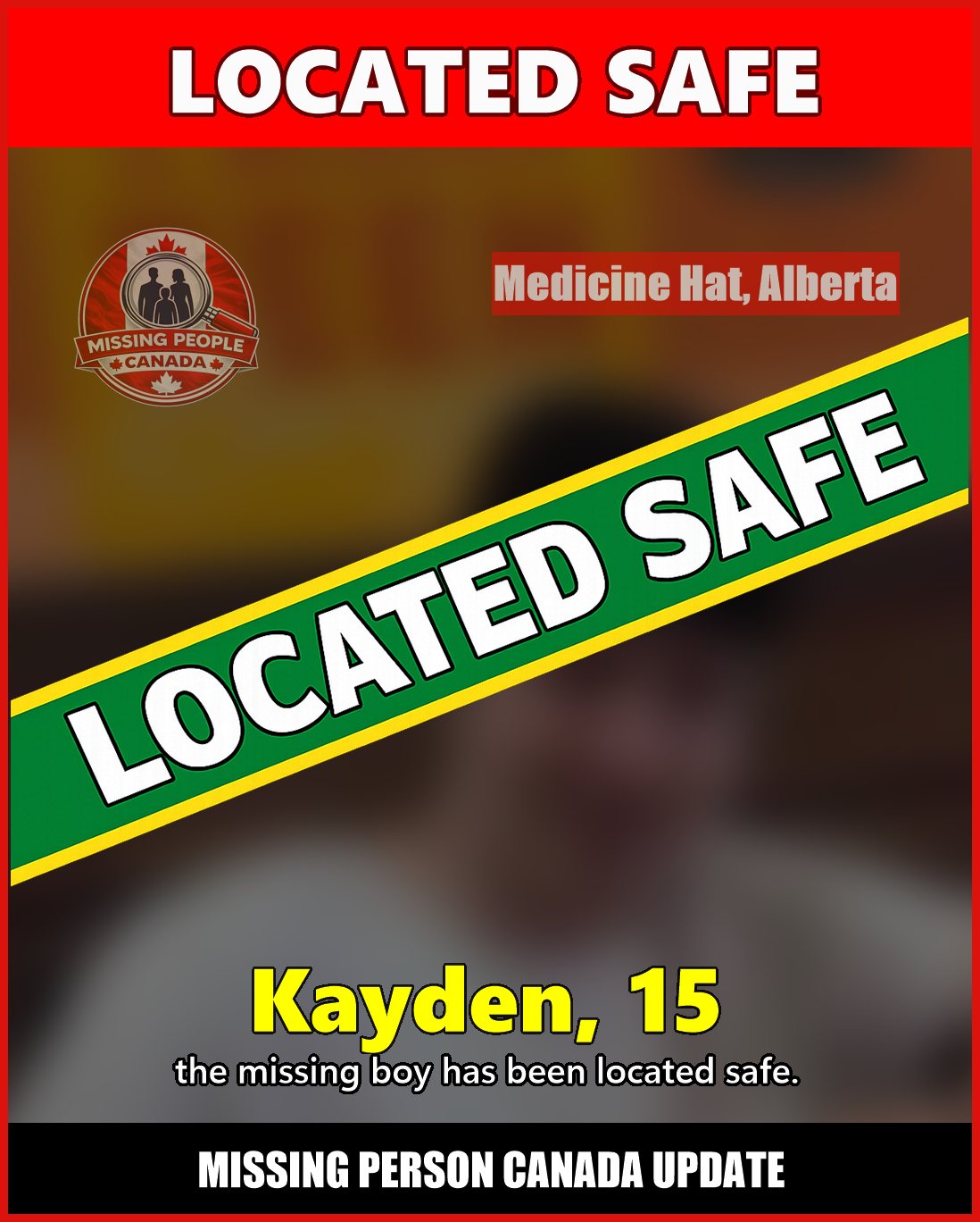 MISSING PERSON CANADA RELEASE