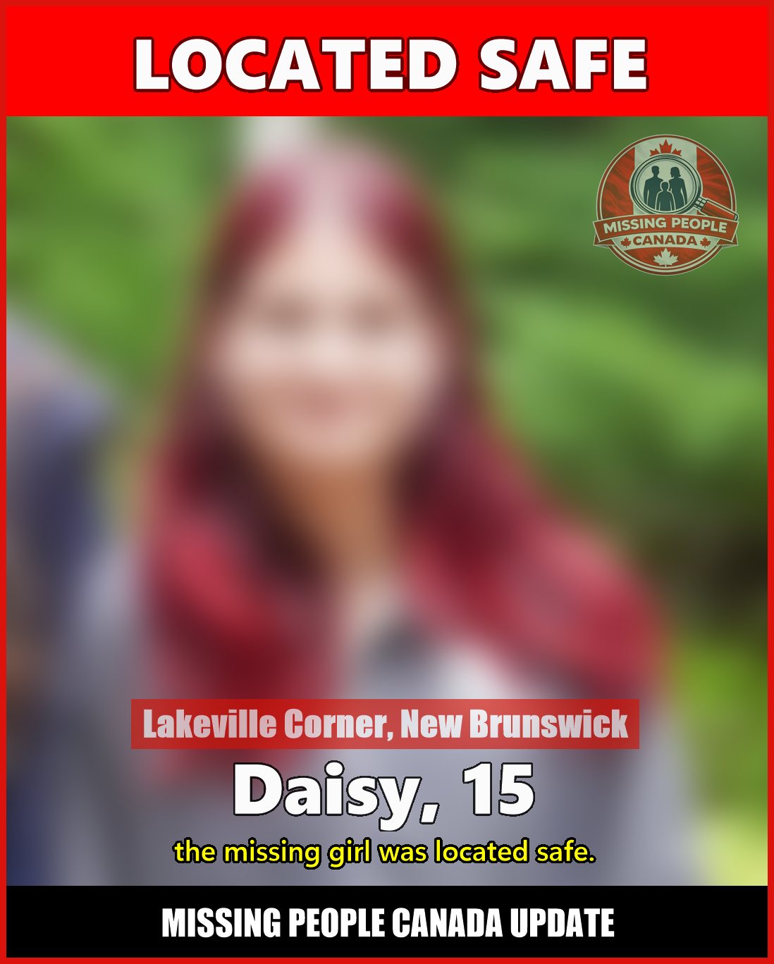 MISSING PERSON CANADA RELEASE