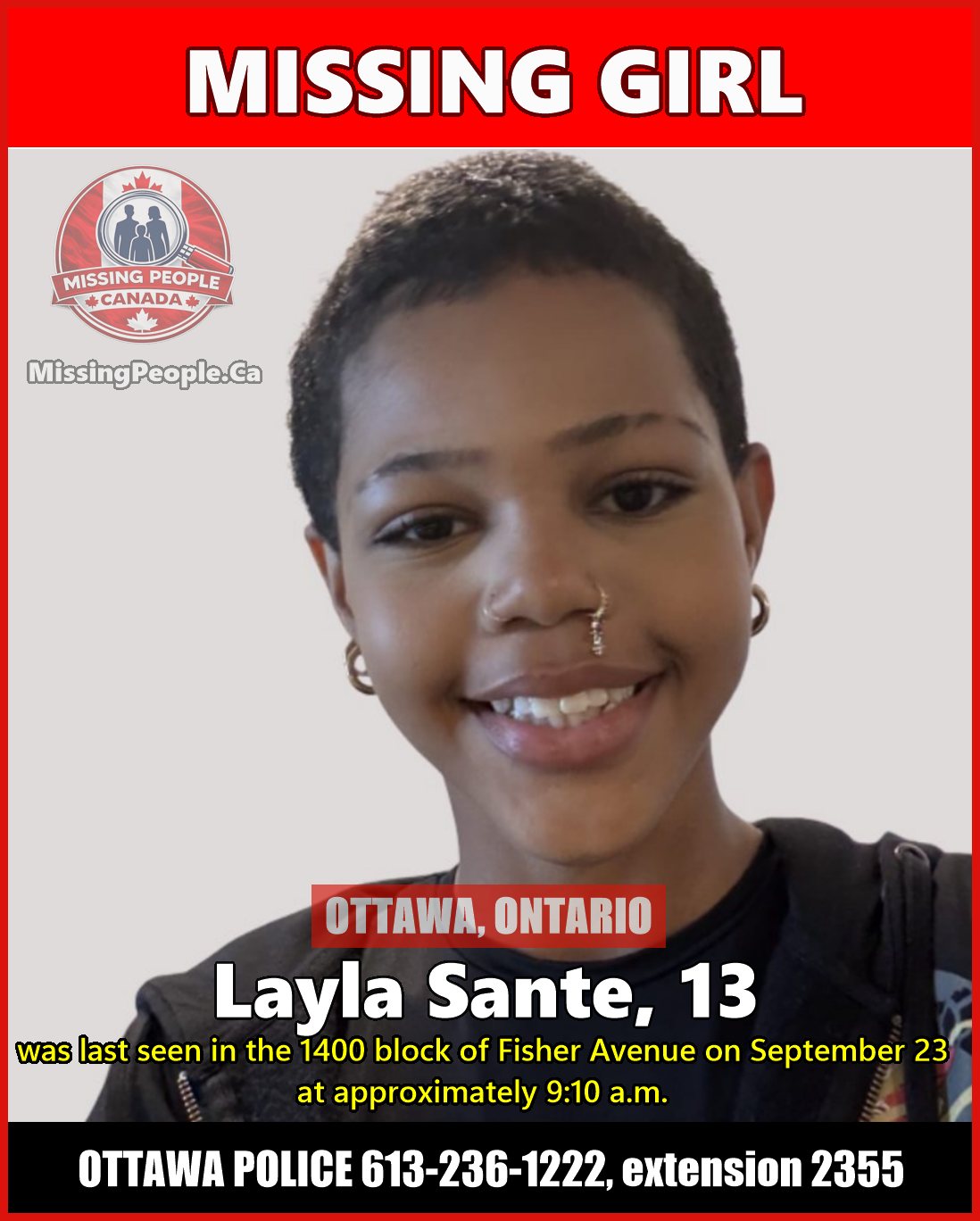 MISSING PERSON CANADA RELEASE