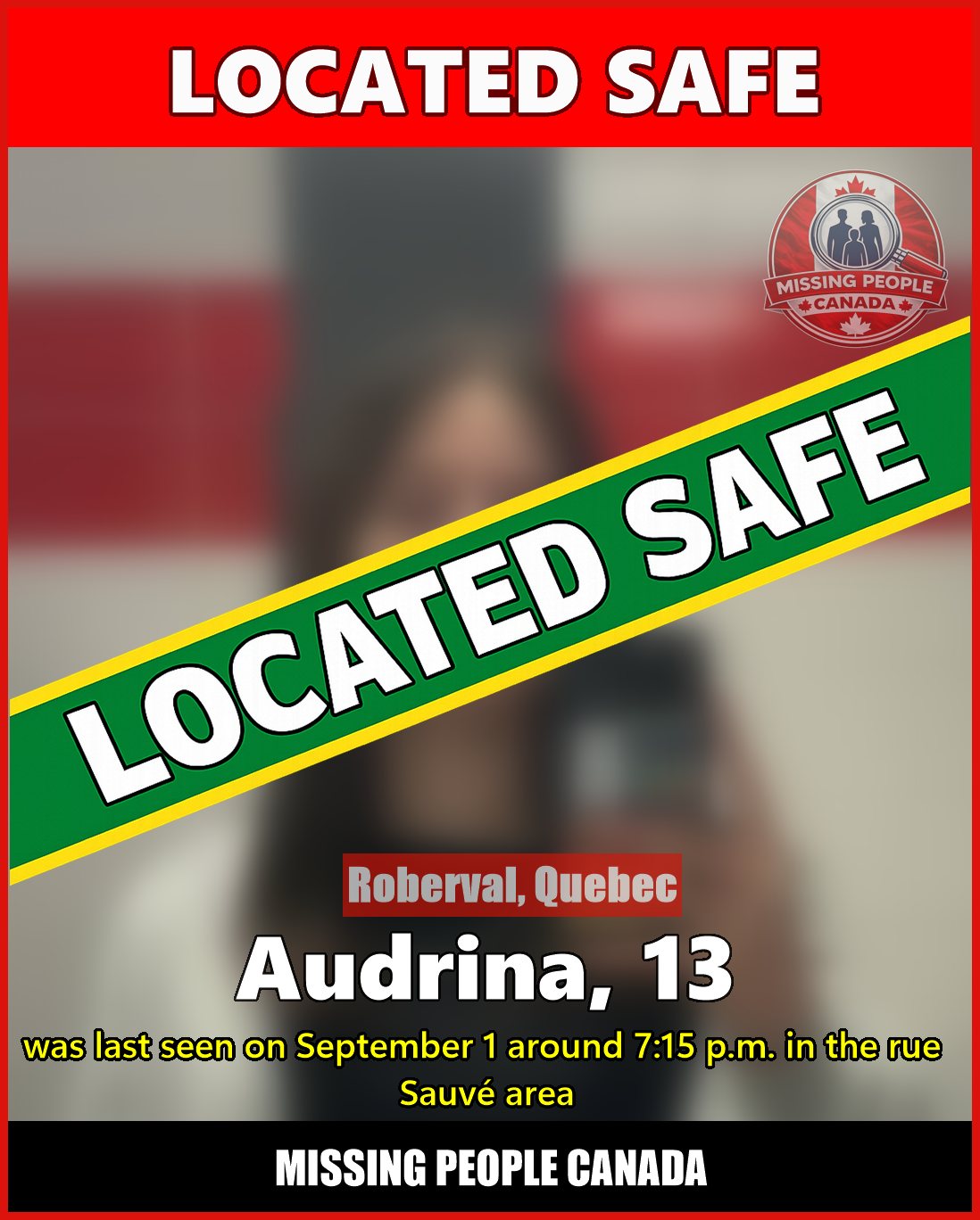 MISSING PERSON CANADA RELEASE