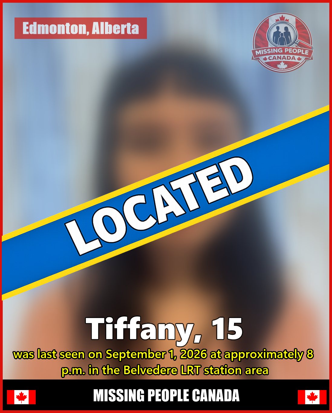 MISSING PERSON CANADA RELEASE