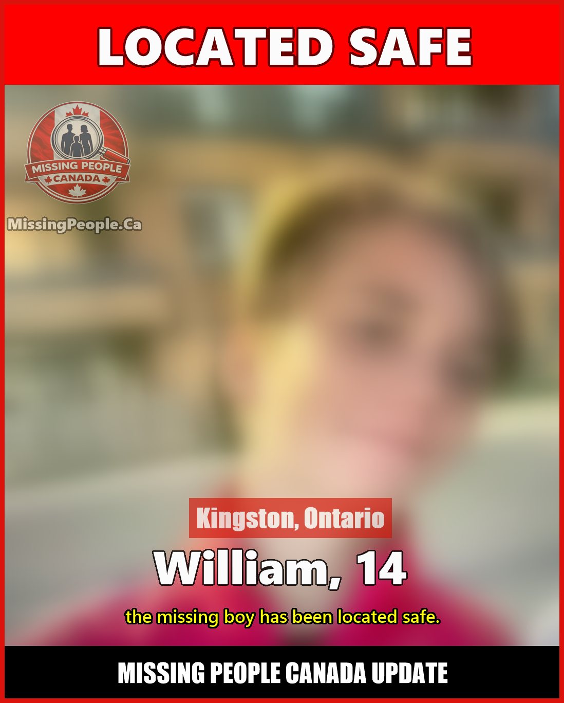 MISSING PERSON CANADA RELEASE