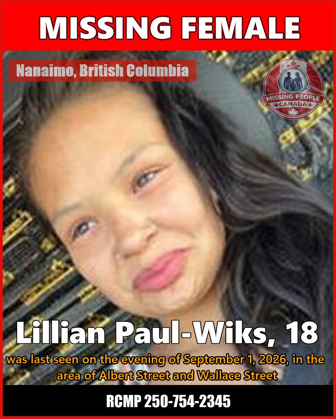 MISSING PERSON CANADA RELEASE