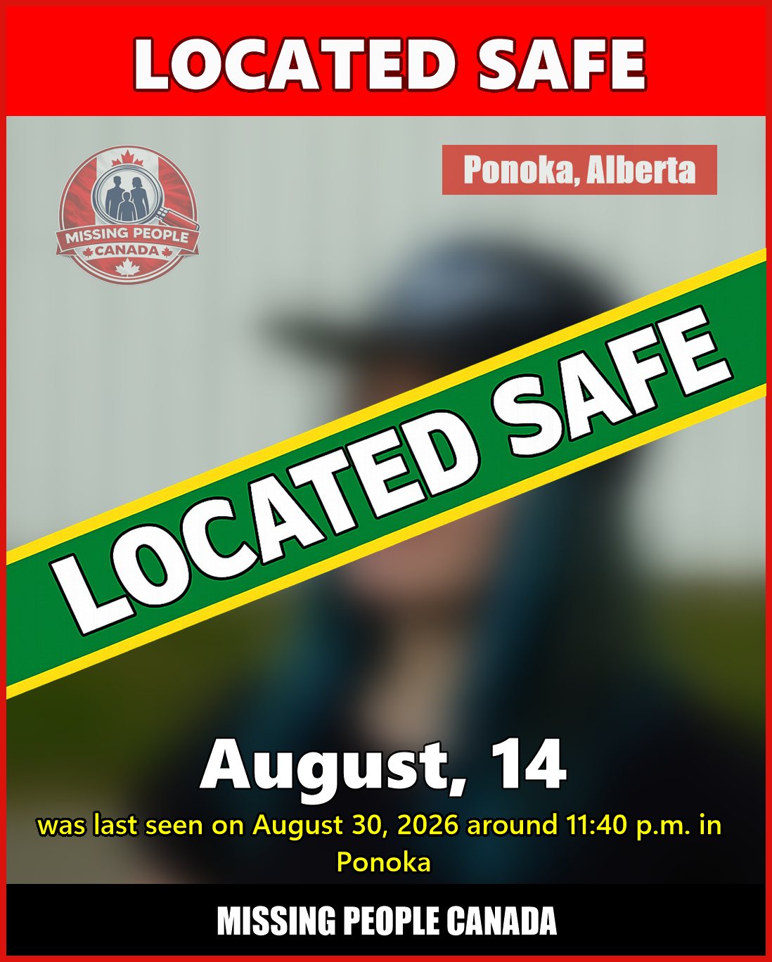 MISSING PERSON CANADA RELEASE