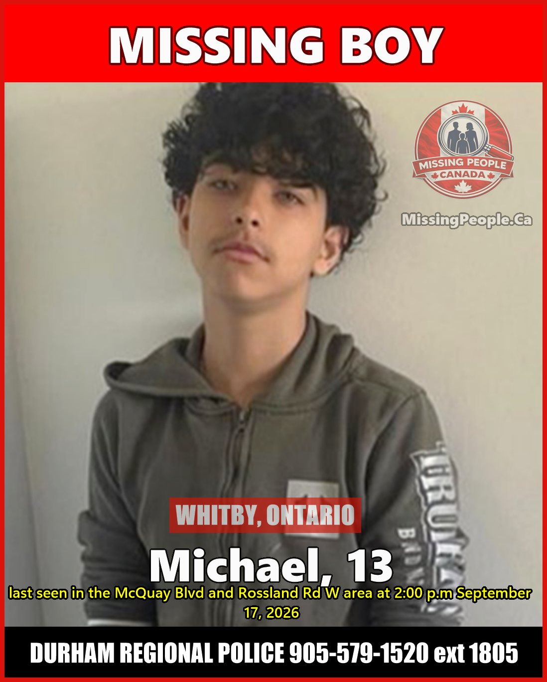 MISSING PERSON CANADA RELEASE