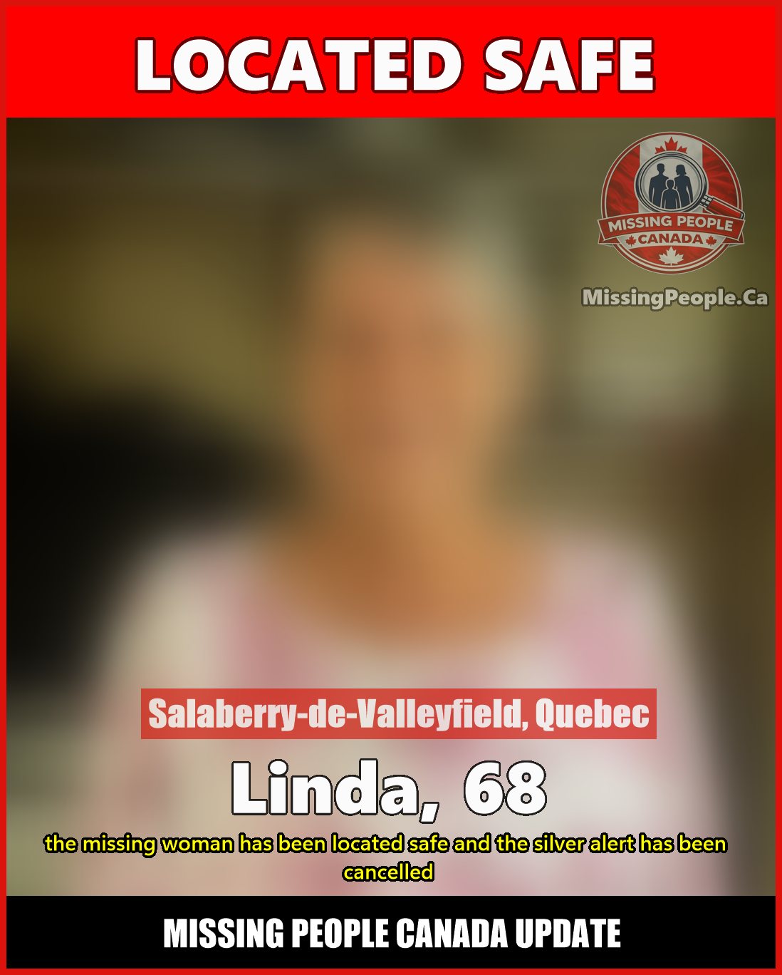 MISSING PERSON CANADA RELEASE