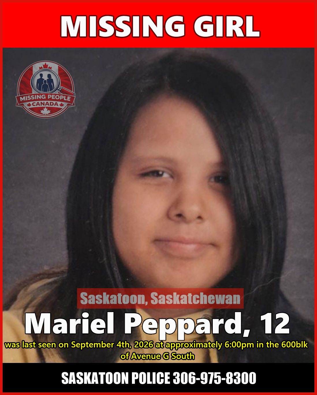MISSING PERSON CANADA RELEASE
