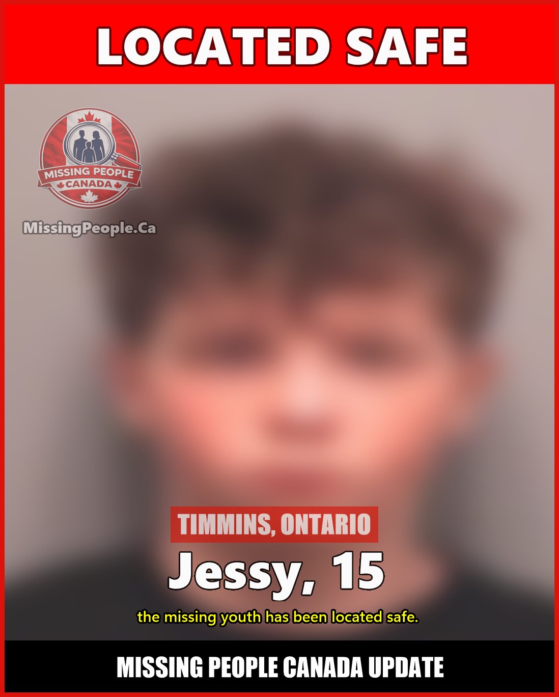 MISSING PERSON CANADA RELEASE
