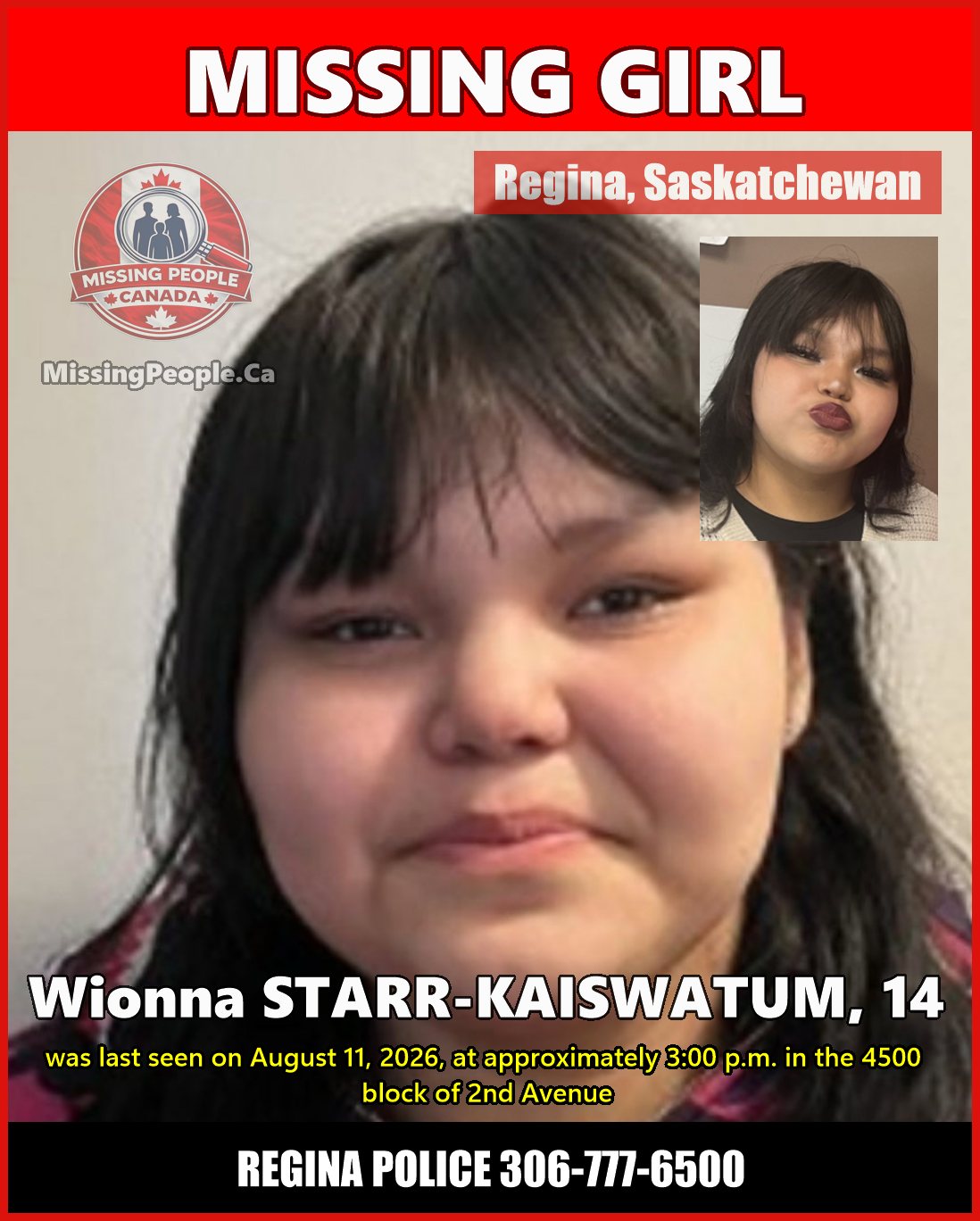 MISSING PERSON CANADA RELEASE