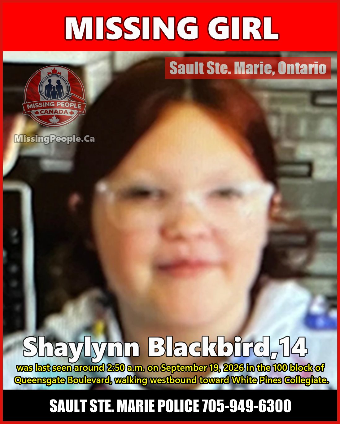 MISSING PERSON CANADA RELEASE