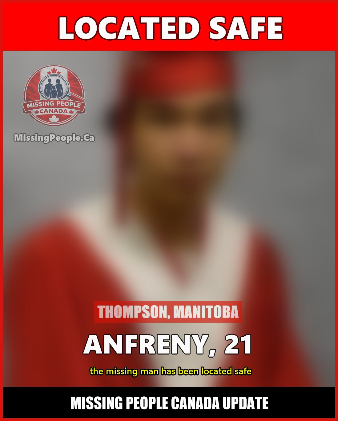 MISSING PERSON CANADA RELEASE