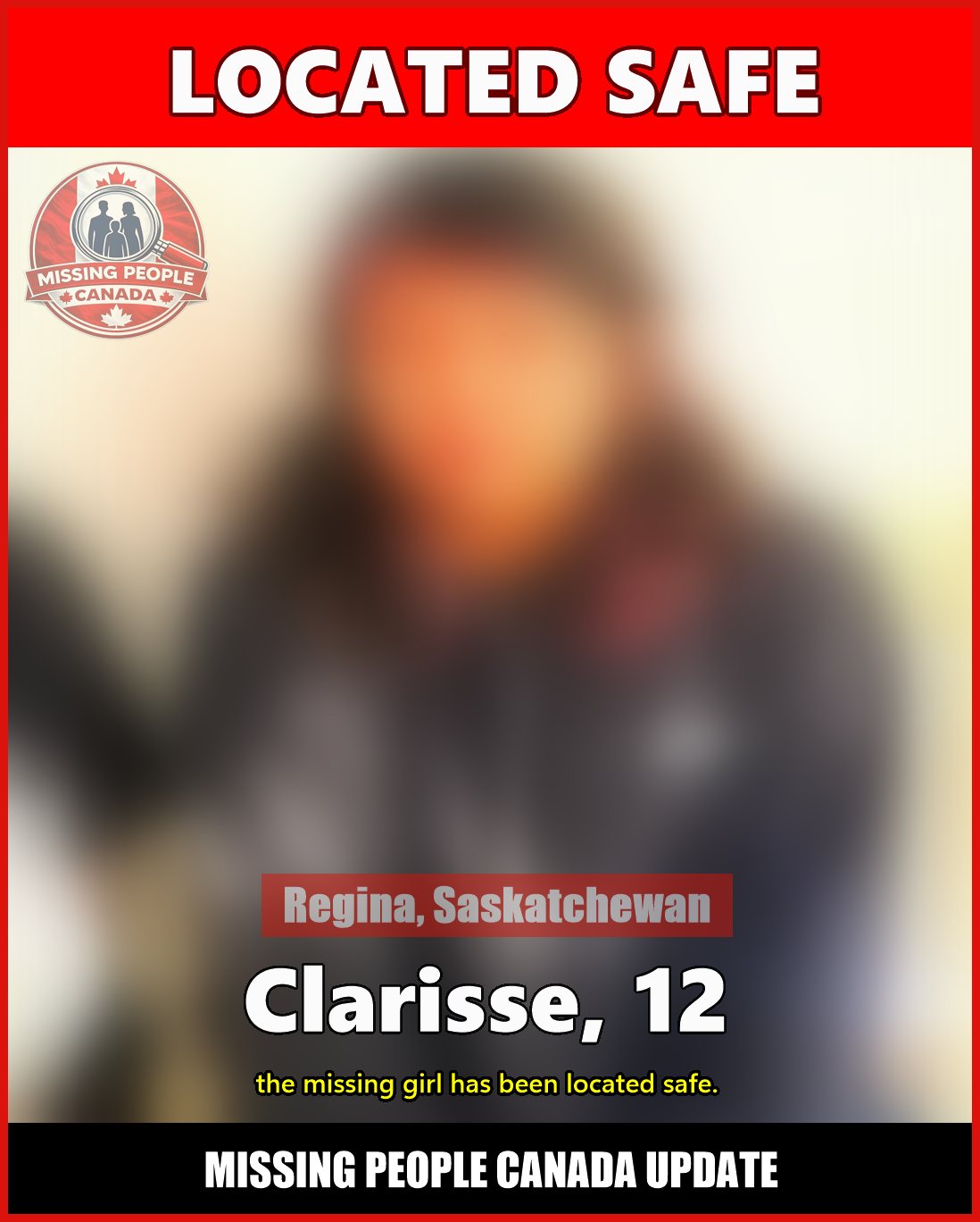 MISSING PERSON CANADA RELEASE