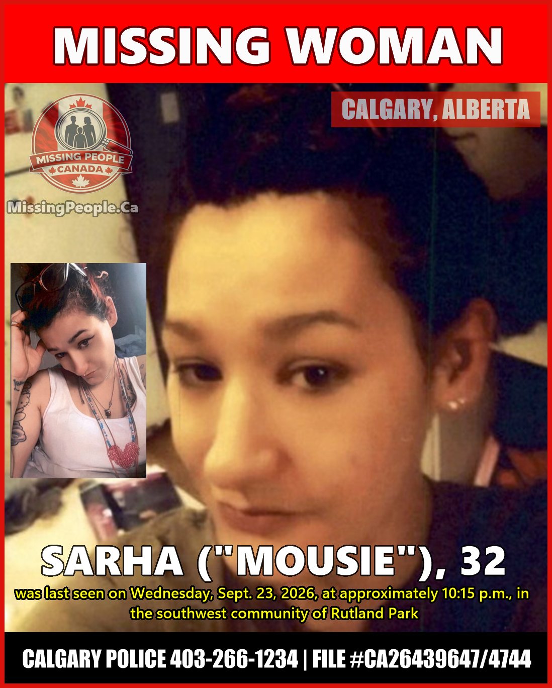 MISSING PERSON CANADA RELEASE