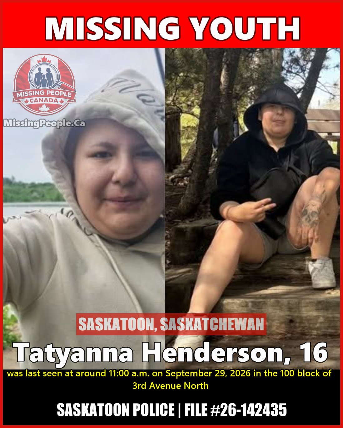 MISSING PERSON CANADA RELEASE