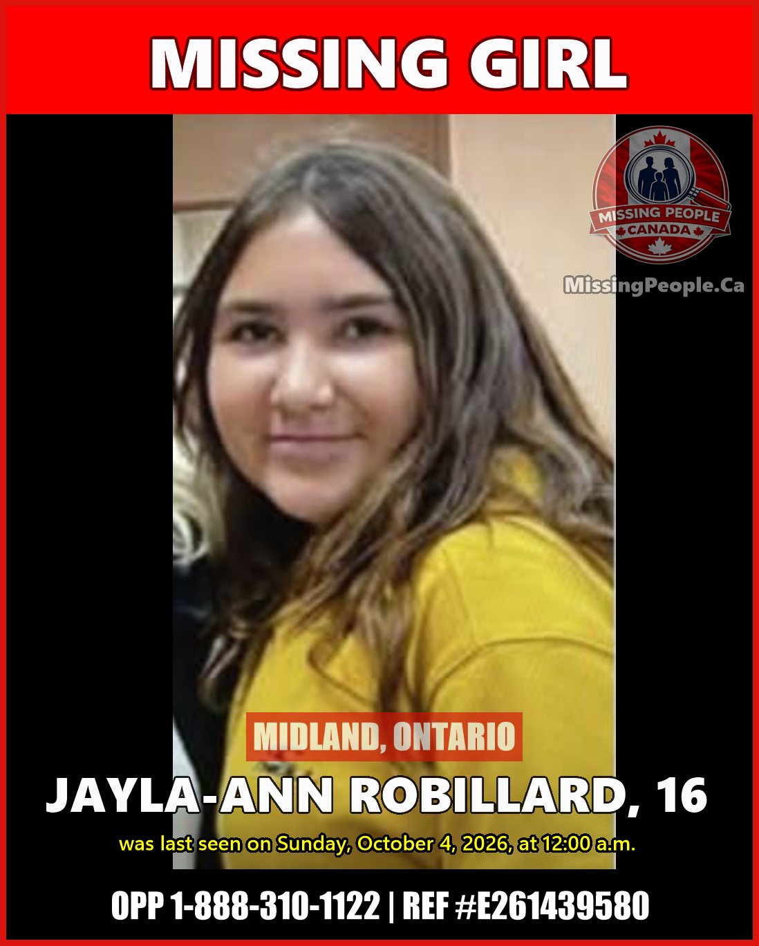 MISSING PERSON CANADA RELEASE
