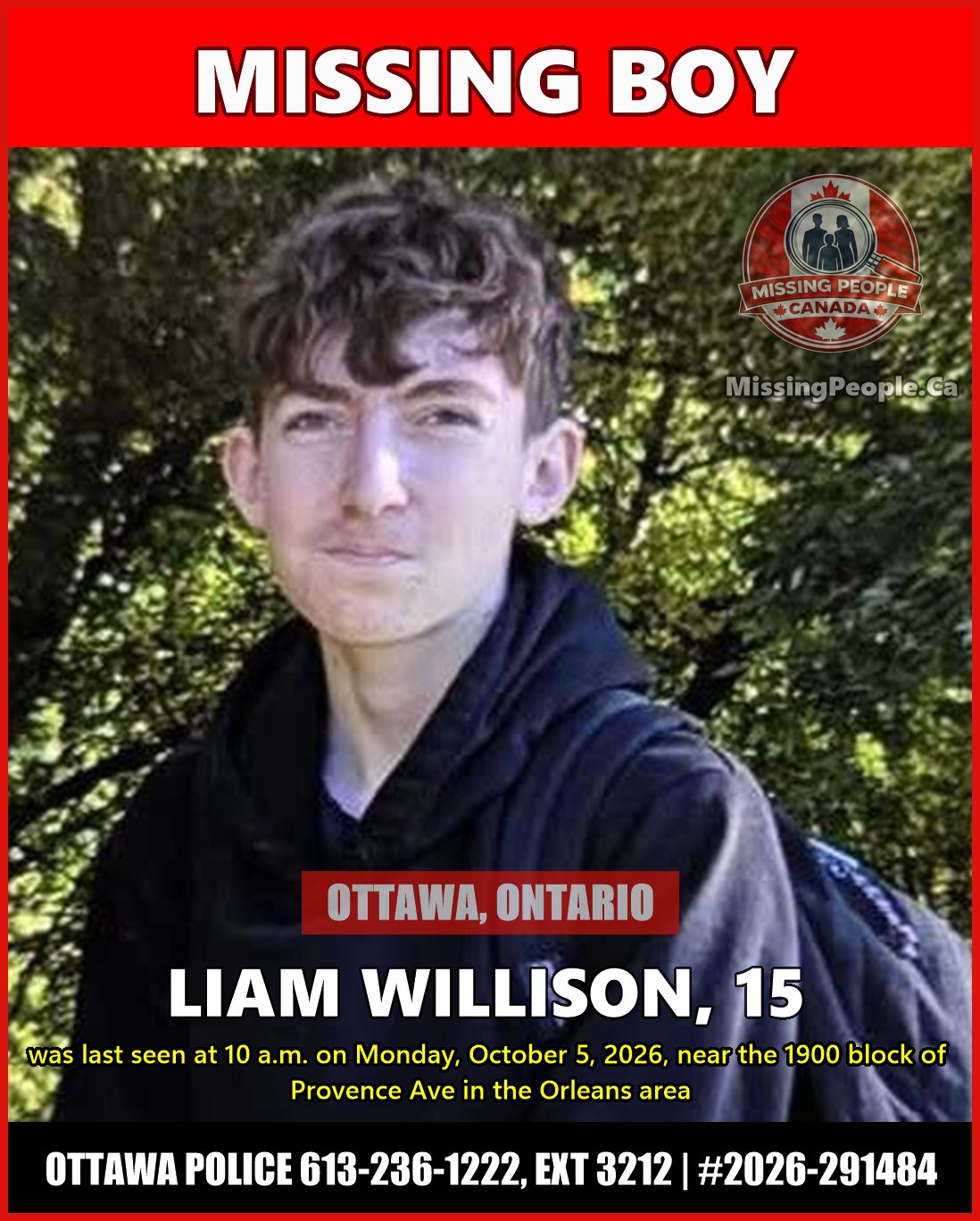 MISSING PERSON CANADA RELEASE