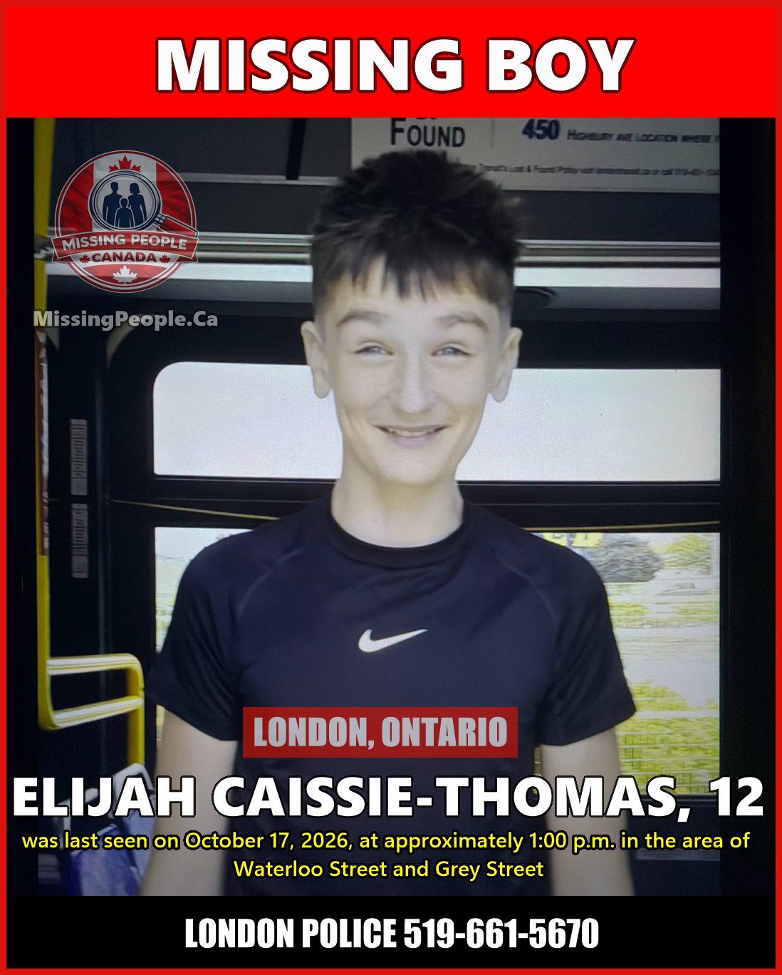 MISSING PERSON CANADA RELEASE