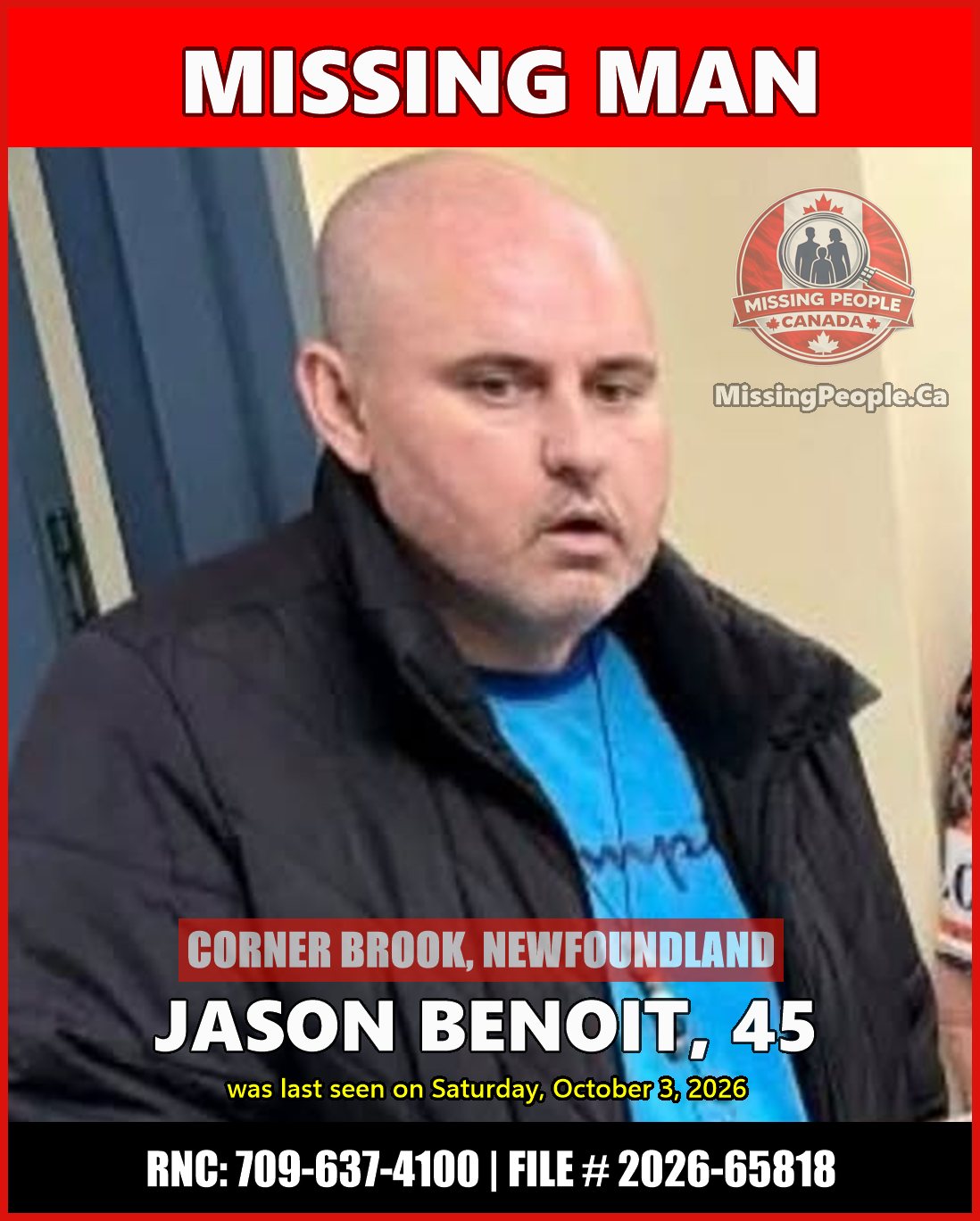 MISSING PERSON CANADA RELEASE