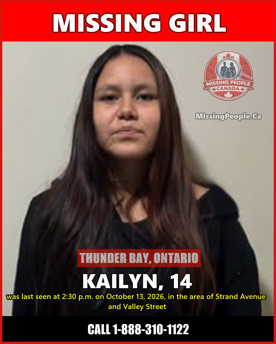 MISSING PERSON CANADA RELEASE
