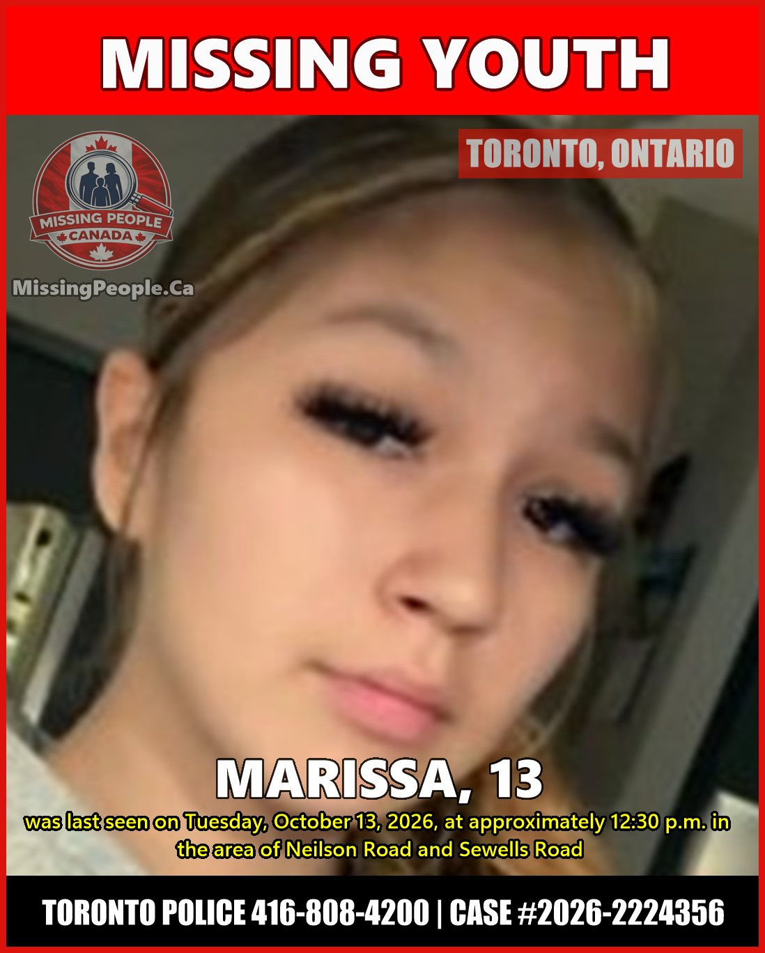 MISSING PERSON CANADA RELEASE