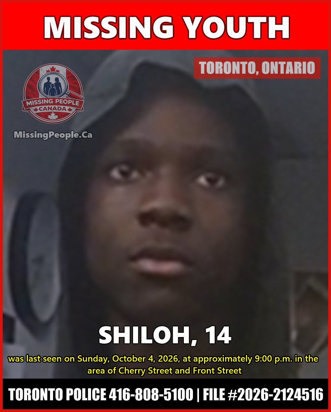 MISSING PERSON CANADA RELEASE