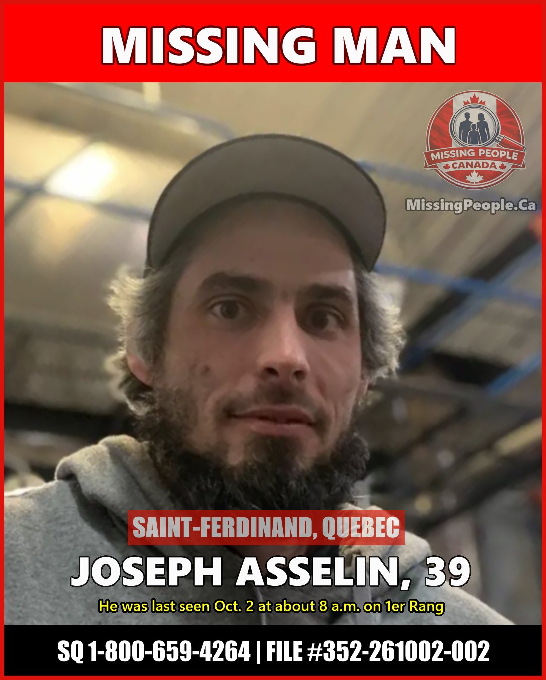 MISSING PERSON CANADA RELEASE
